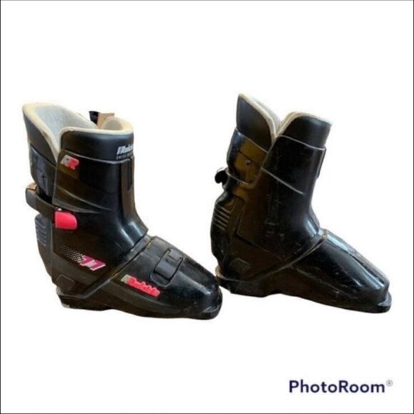 Vintage RRaichle Switzerland Ski Boots Raichle Raichie Black RR Italy Size 7.5 - Picture 1 of 9
